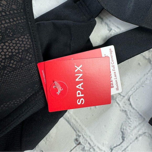 NWT Spanx Bra-llelujah! Illusion Lace Full Coverage Bra black / oatmeal - Picture 12 of 12